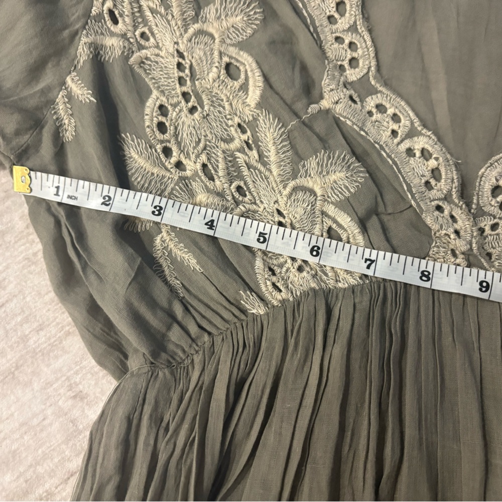 Umgee Sage Lace Ruffle Blouse/Dress - Picture 5 of 5